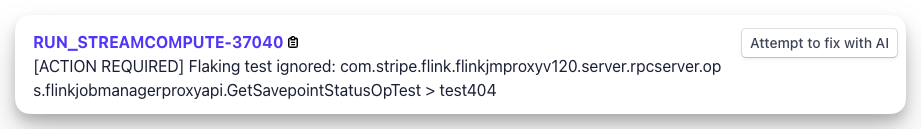带有启动 Minion 按钮的不稳定测试工单